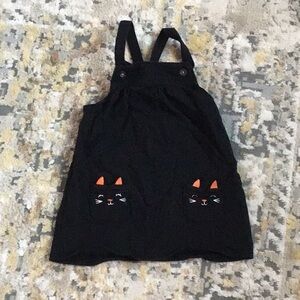 Black Cat Embroidered Dress
